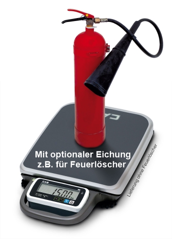 Waage mit optionaler Eichung z.B. für Feuerlöscher