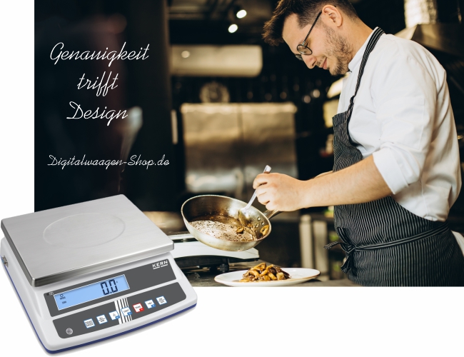 Küchenwaage Digital, 1KG, Haushaltswaage, LCD-Display, Genauigkeit