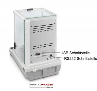 Analysenwaage ACJ 320g / 0.1mg USB und RS232 Anschluss