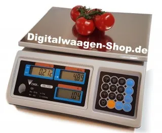 Preisrechnende geeichte Ladenwaage DIGI DS-700