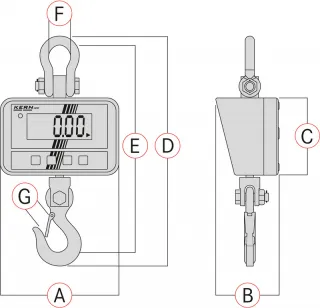 Kern Kranwaage HCD 100K-2 150kg/50g